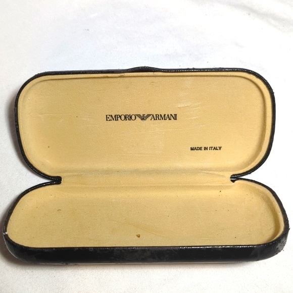 Vintage Emporia Armani Sunglasses Silver Frame Gold Logo and Case - Picture 12 of 14